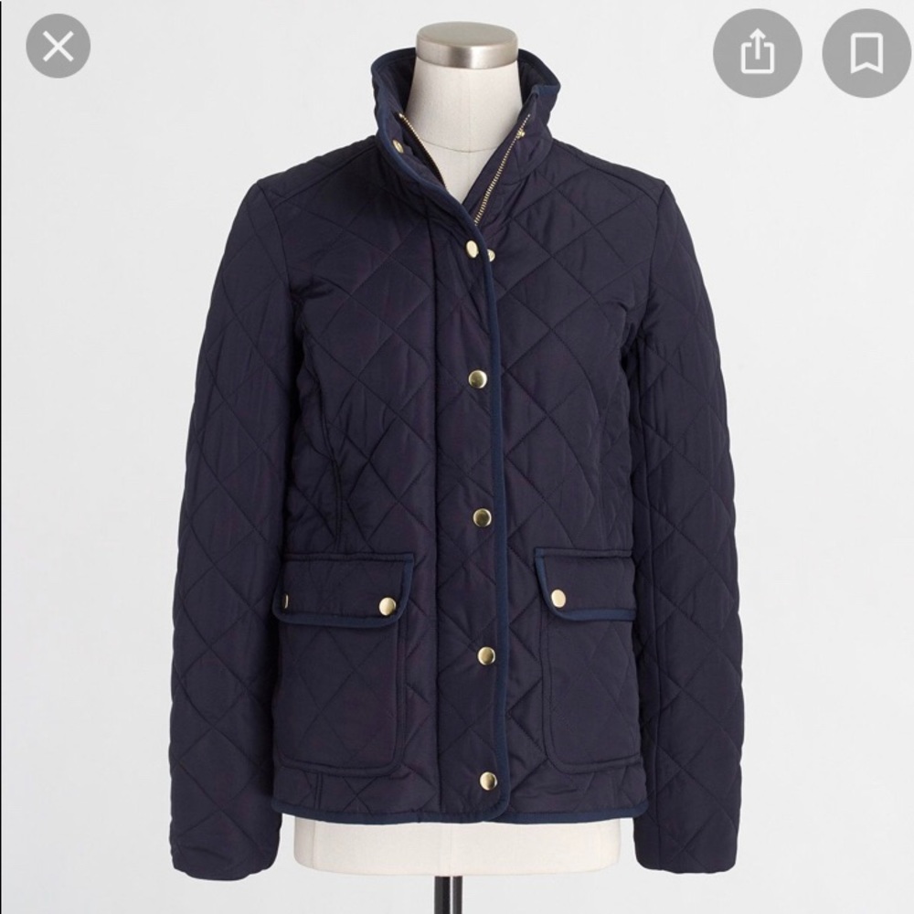 Jcrew quilted jacket - Navy